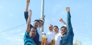 बाबा साहब जयंती पर माल्यार्पण कार्यक्रम। WhatsApp Image 2023 04 14 at 11.19.51 AM