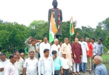 दिल्ली में अगस्त क्रांति जुलूस निकला गया। BN banswara news